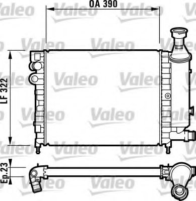 VALEO 730497 Radiator, engine cooling
